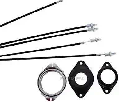 BMX Bike Gyro Brake Cables Entrance + Rear (Upper + Lessen) Spinner Rotor Established Kit