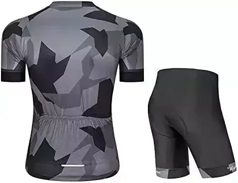 Men’s Cycling Jersey Set Limited Sleeve Road Bicycle Outfits Shirts Shorts with 3D Padded Breathable/Dampness Wicking