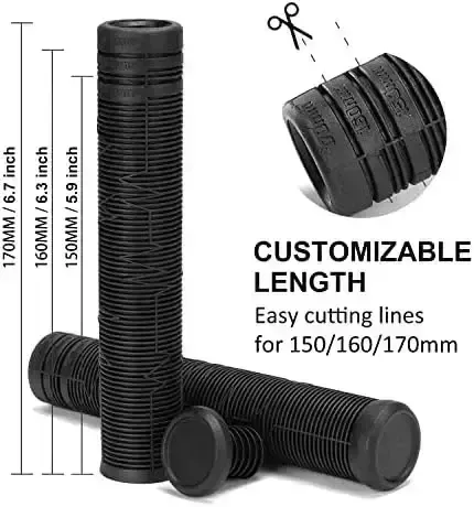 Limit Handlebar Grips with Straightforward Cutting Traces for 150/160/170mm Use Pro Stunt Scooters