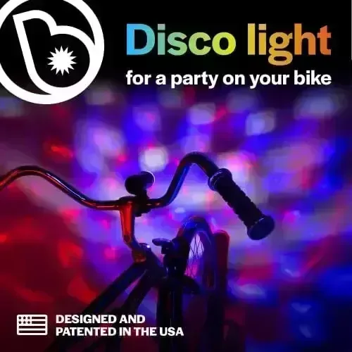 Brightz CruzinBrightz Disco Social gathering LED Bicycle Light-weight, Tri-Colored – Blinking Swirling Colour Styles – Bicycle Gentle for Driving at Night time – Mounts to Handlebar or Bike Body – Fun Bike Accessories