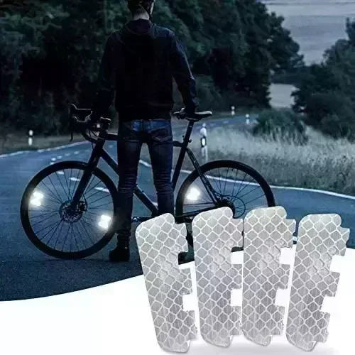 Mountain Bicycle Reflector Luminous Evening Plate Bicycle 4PCS Reflector Bike Add-ons Electric powered Dust Bike