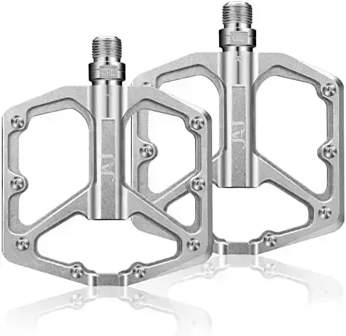 MTB Bicycle Pedals BMX Mountain Bike Metal Pedals Foot Platform Cycling Non-Slip 9/16" Sealed Bearing Lightweight Ultralight Aluminum Alloy Electroplating Bicycle Accessories