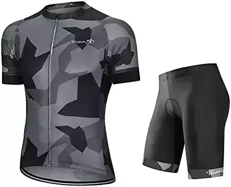 Men's Cycling Jersey Set Short Sleeve Road Bicycle Clothing Shirts Shorts with 3D Padded Breathable/Moisture Wicking